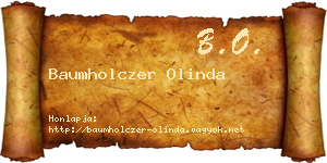 Baumholczer Olinda névjegykártya